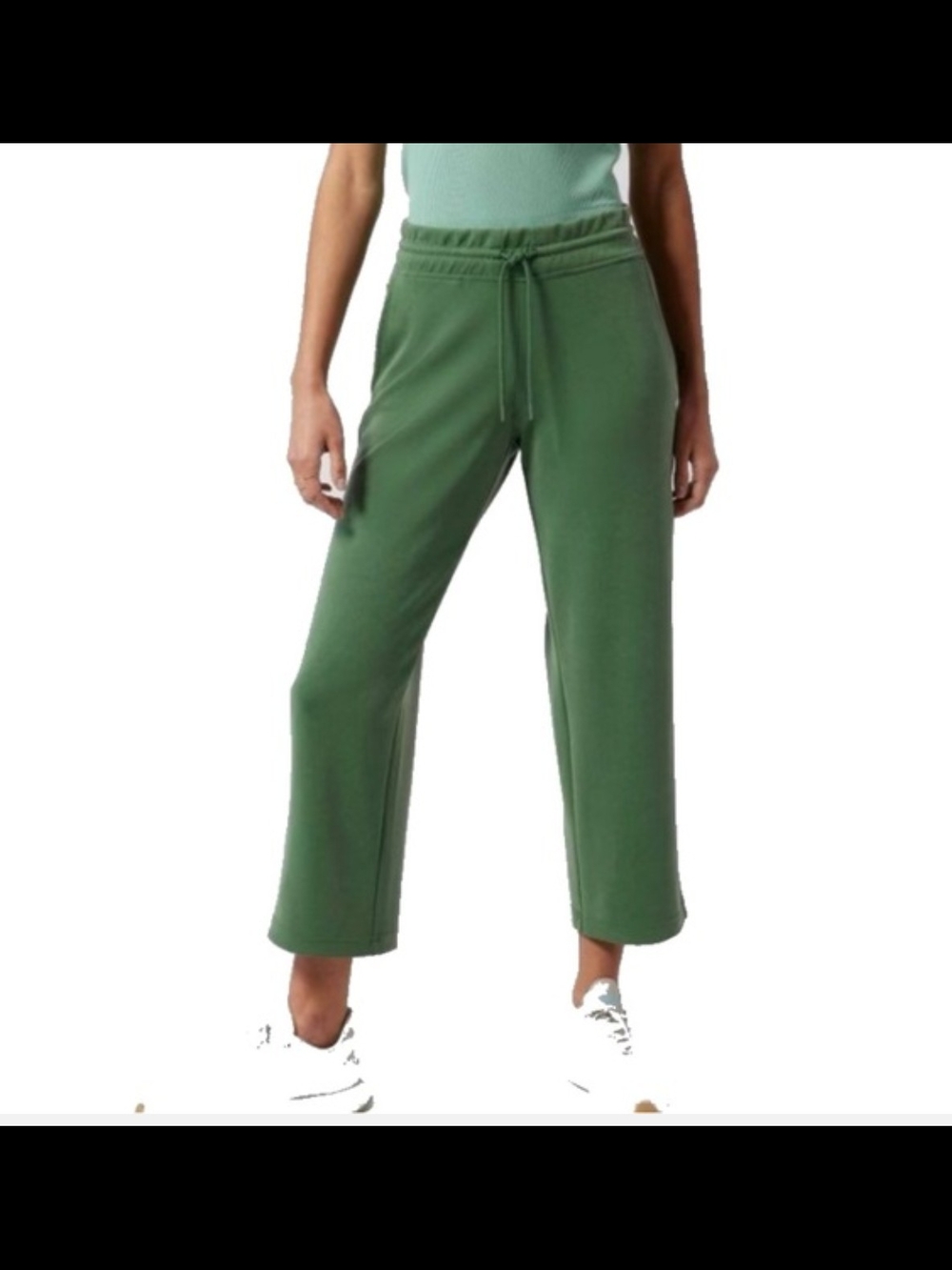 Athleta Moss Green Wide-Leg Drawstring Joggers
